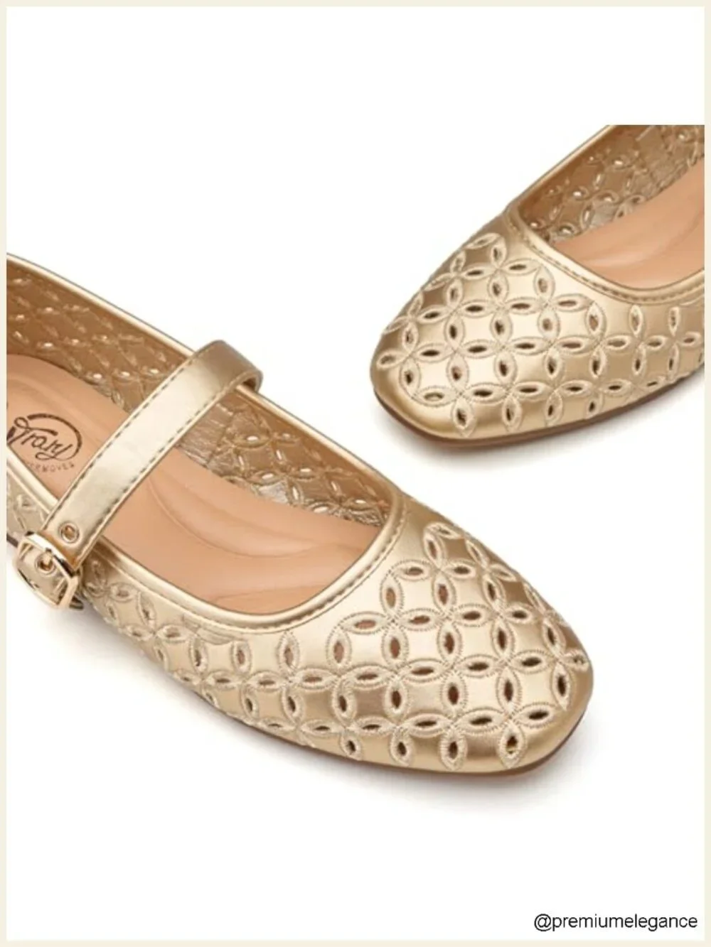 Breathable Cutout Mary Jane Flats with Memory Foam Cushioned Insole